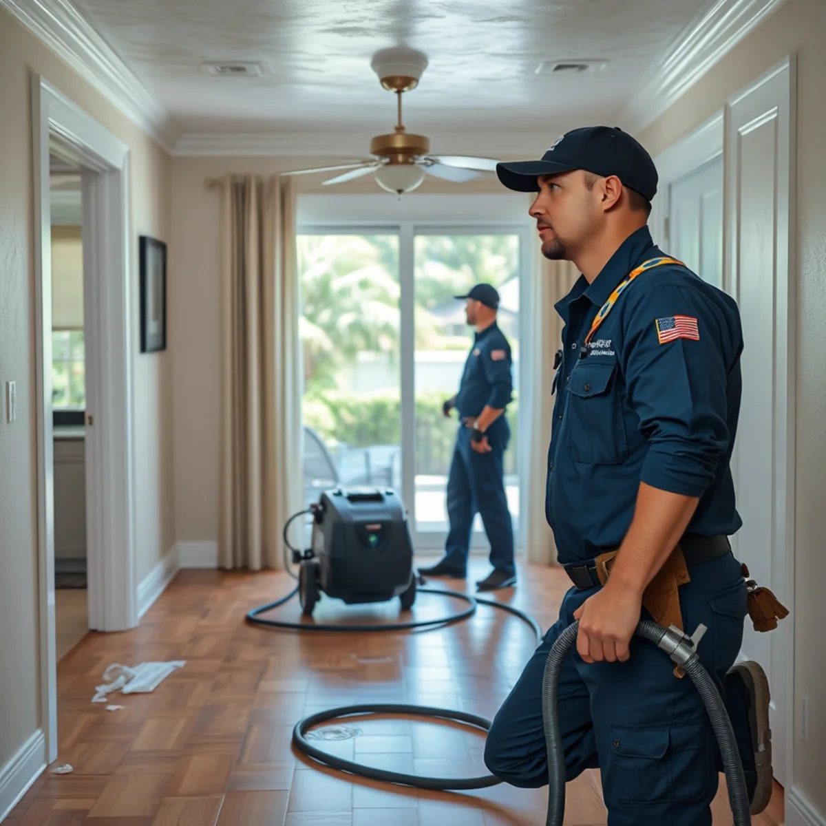 Structural drying equipment in a Miami Lakes home