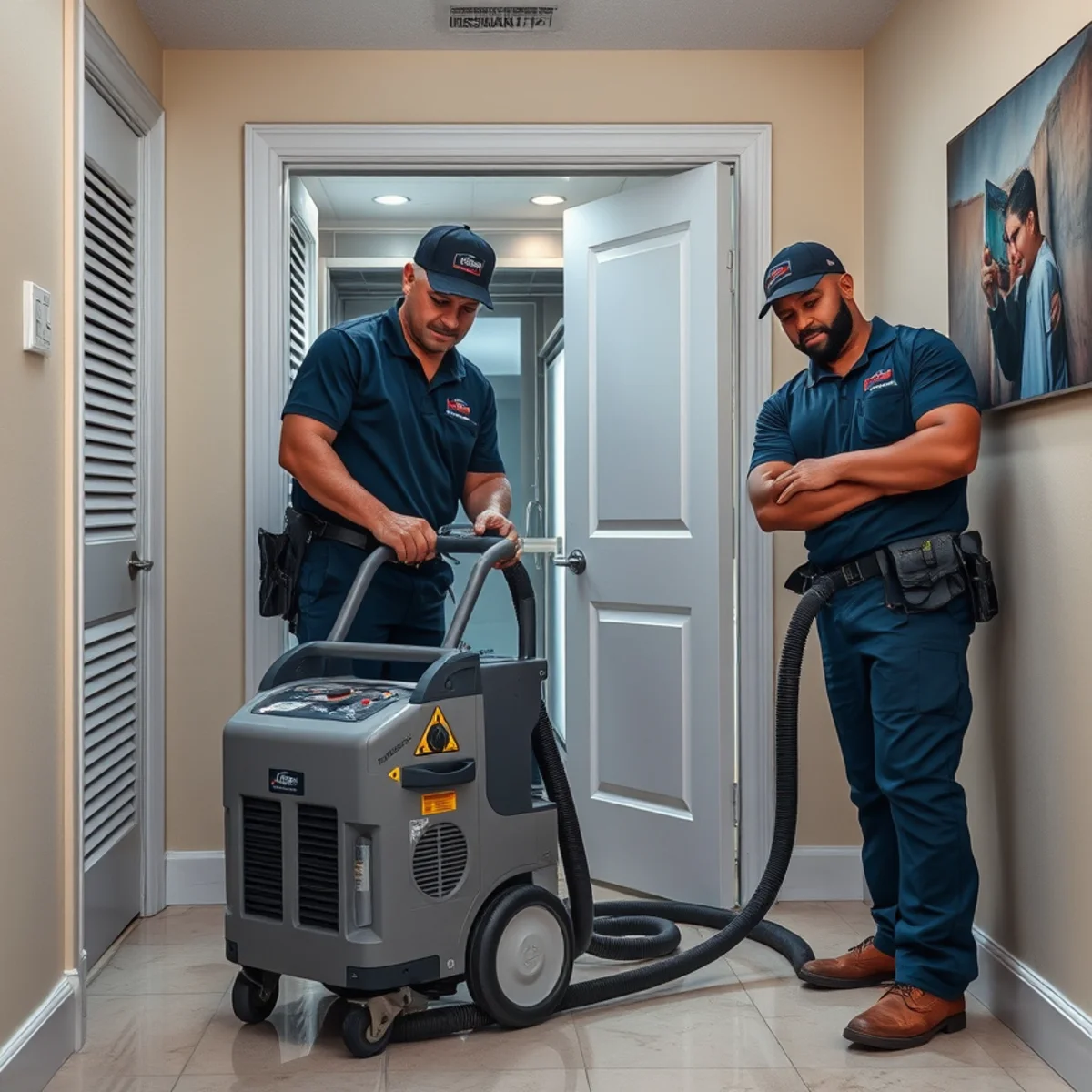 Water extraction inside a North Miami Beach condo