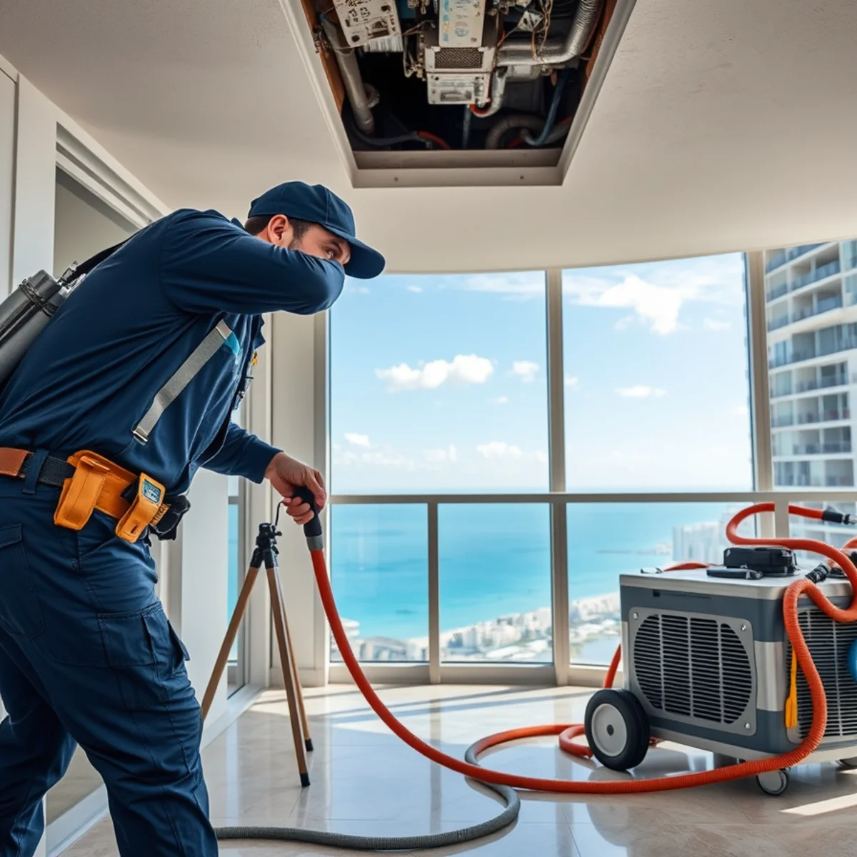 High-rise condo water damage restoration in Sunny Isles Beach