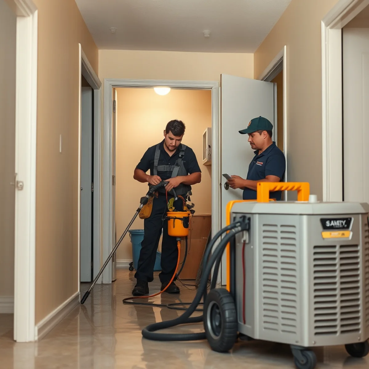 Water removal from a Sweetwater apartment after a plumbing leak